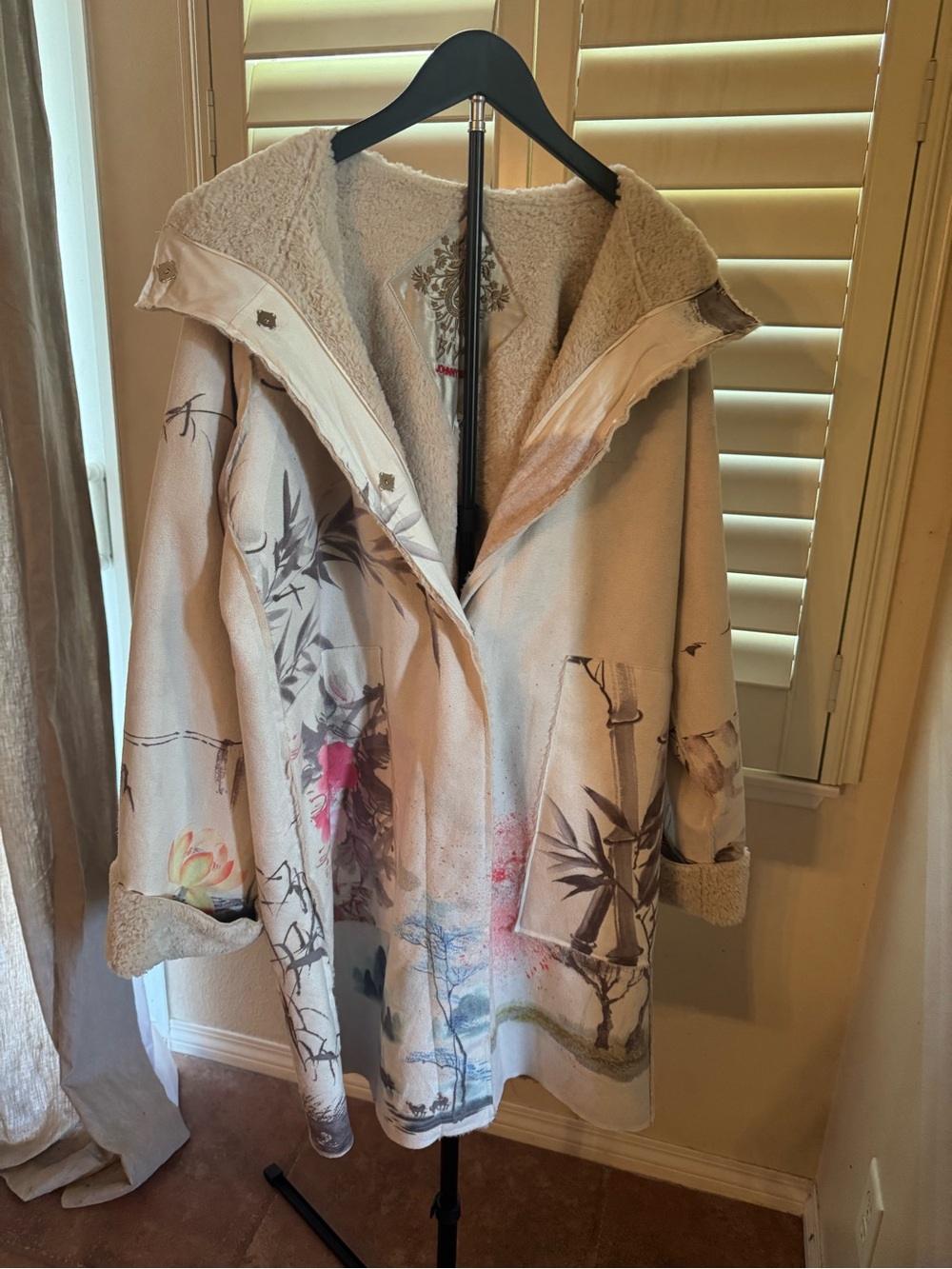 NWOT Johnny Was Faux Suede Sherpa Jacket - Picture 10 of 12